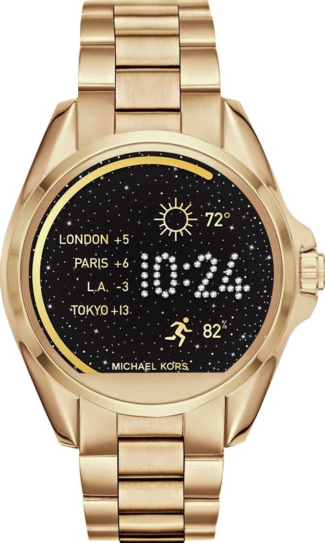 michael kors access bradshaw gold-tone smartwatch mkt5001|Michael Kors Access Unisex Digital Bradshaw Gold.